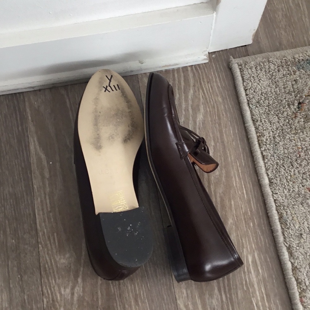 J. Crew Brown leather loafers Size 7 $200 - Picture 8 of 9